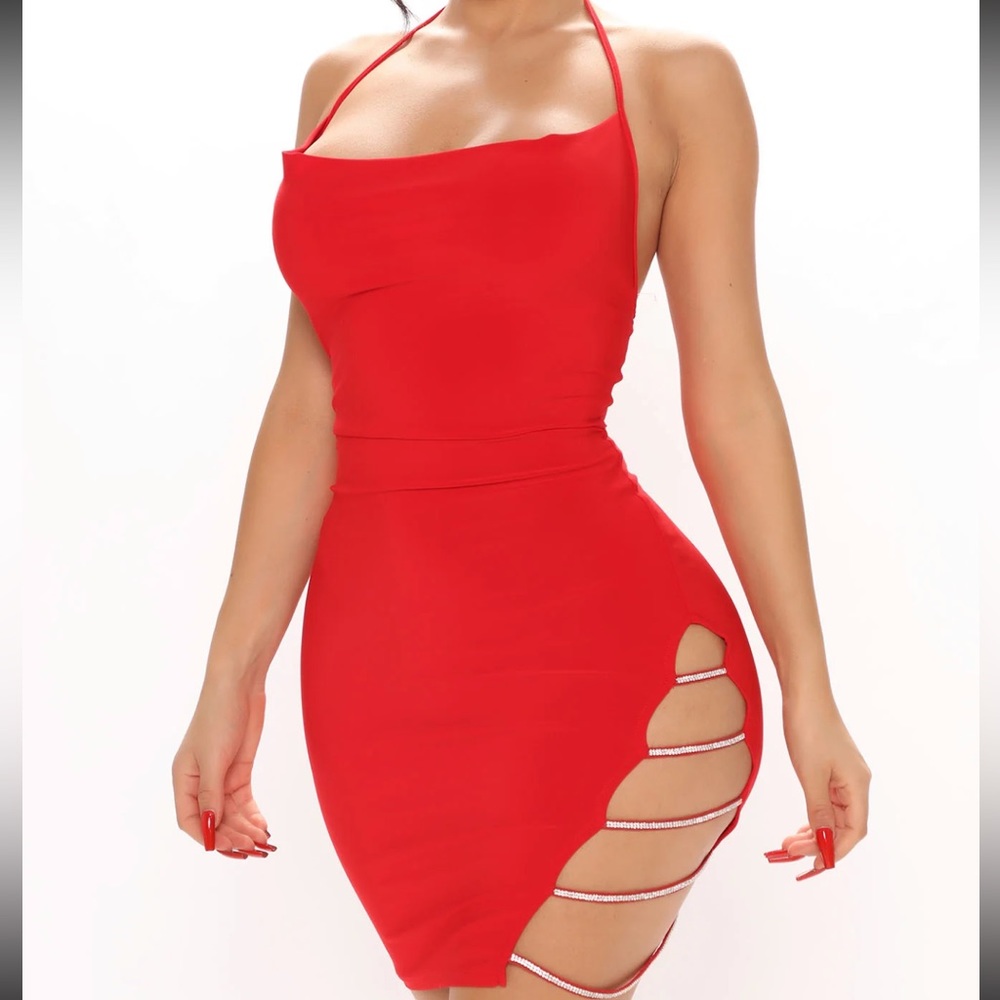 Mini Cowl Backless Dress